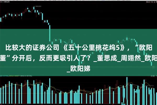 比较大的证券公司 《五十公里桃花坞5》，“欧阳周董”分开后，反而更吸引人了？_董思成_周翊然_欧阳娣